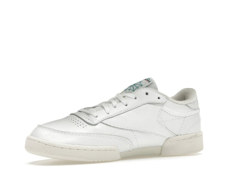 Reebok Club C 85 White Teal Burgundy Logo