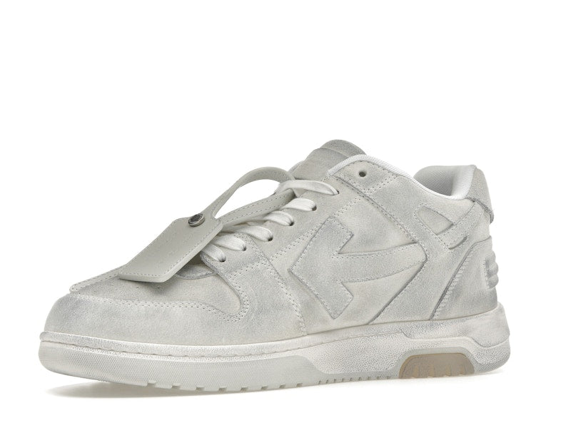 OFF-WHITE Out Of Office OOO Low Tops White Distressed