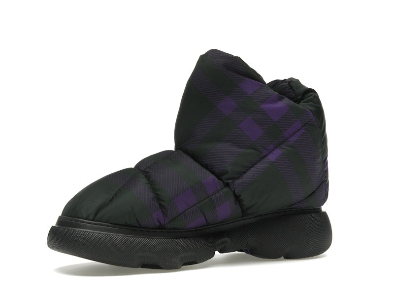 Burberry Check Pillow Boot Black Purple (Women's)