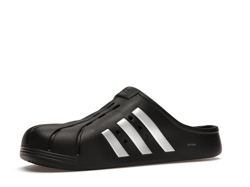 adidas Adilette Clog Black Silver