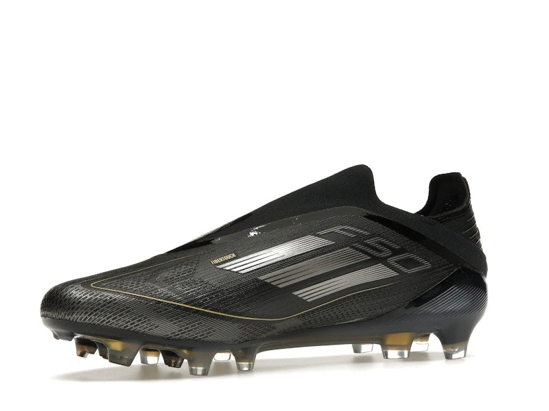 adidas F50 Elite Laceless FG Core Black Iron Metallic Gold Metallic