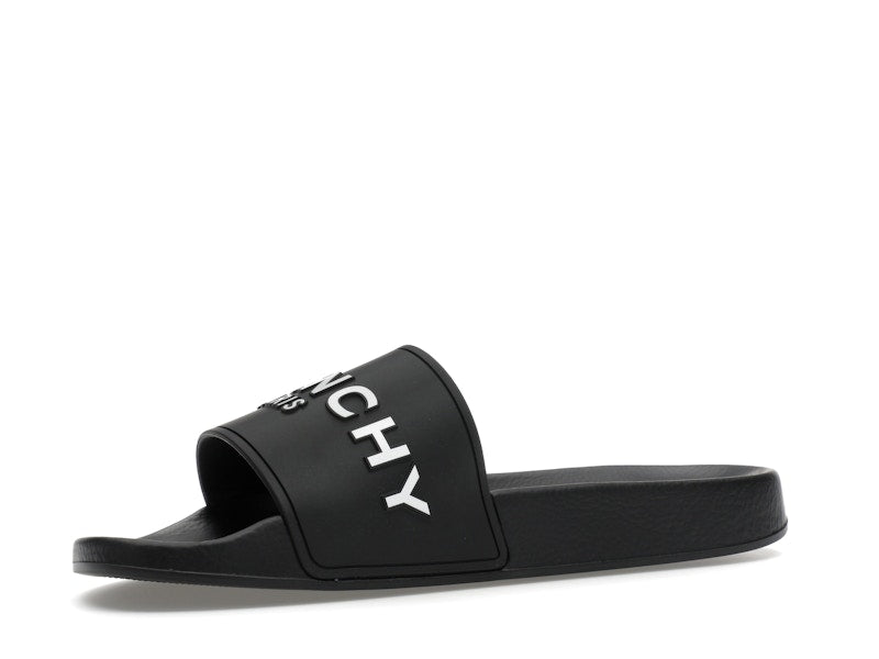 Givenchy Paris Flat Sandals Black White