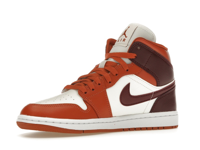 Jordan 1 Mid Dusty Peach Night Maroon (Women's)