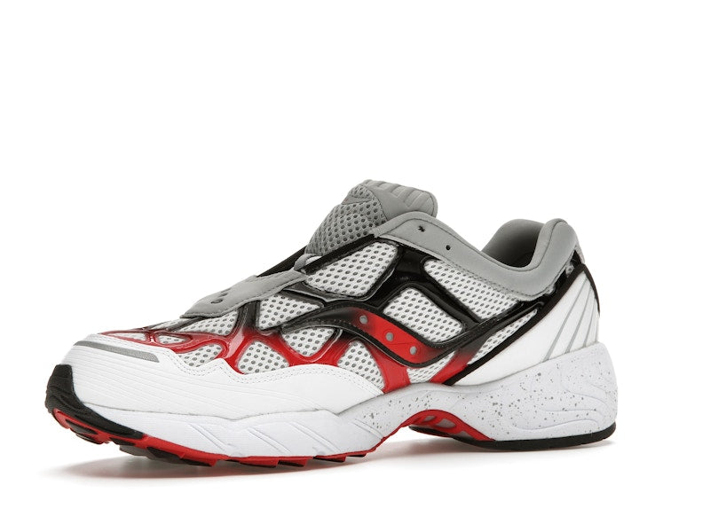 Saucony Grid Web White Grey Red