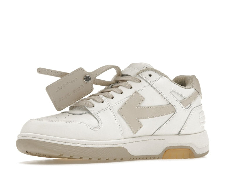 OFF-WHITE Out Of Office OOO Low Tops White Beige