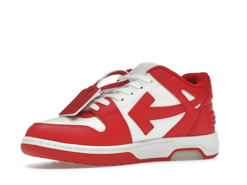 OFF-WHITE Out Of Office OOO Low Tops Red White