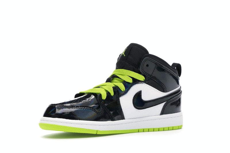 Jordan 1 Mid Black Cyber Mystic Green (PS)