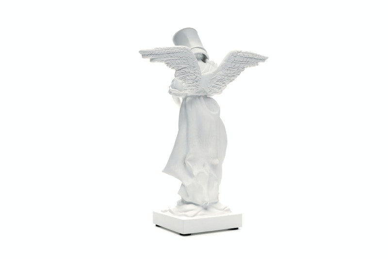 Banksy Bucket On Head Figure White