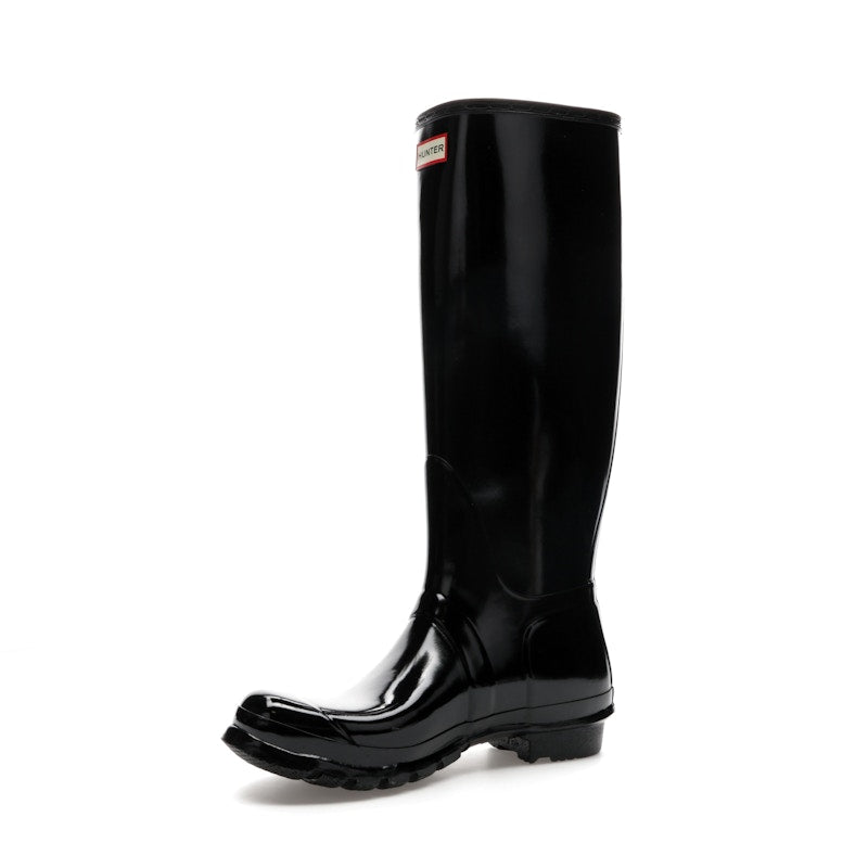 Hunter Original Tall Gloss Rain Boots Black (Women's)