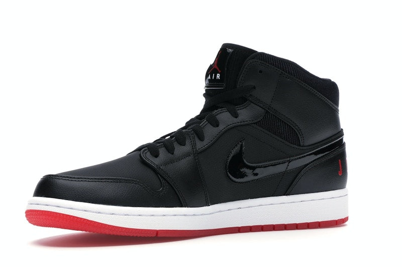 Jordan 1 Mid Black University Red