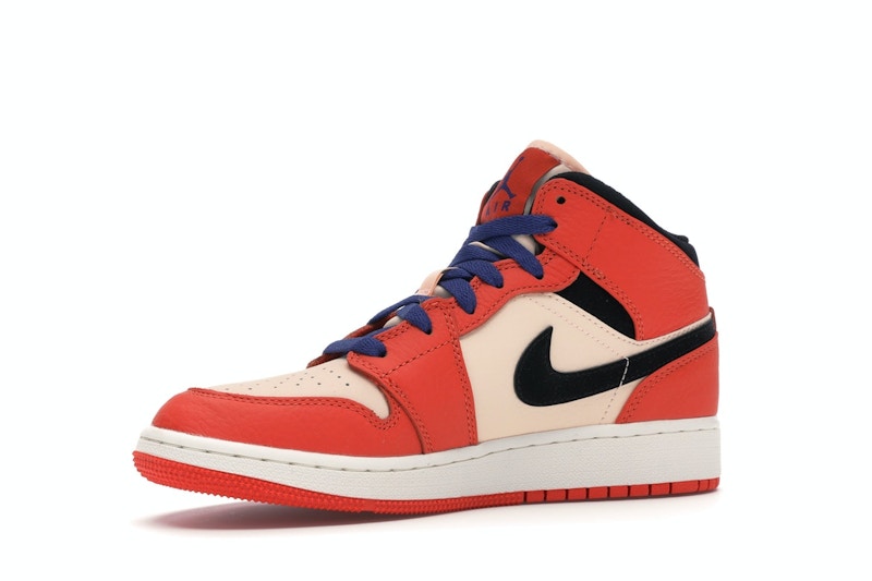 Jordan 1 Mid Team Orange Black (GS)