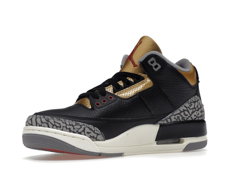 Jordan 3 Retro Black Cement Gold (Women's)