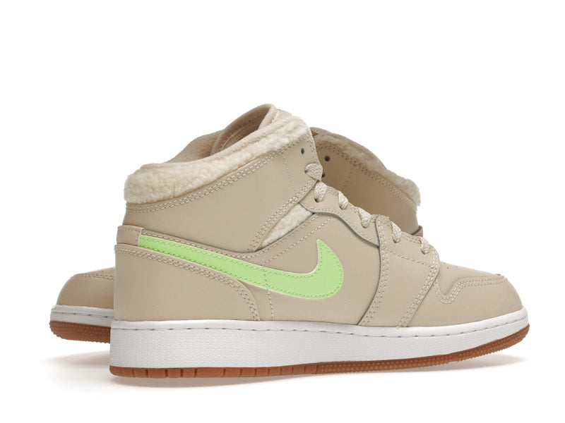 Jordan 1 Mid Utility Fleece Pearl White (GS)