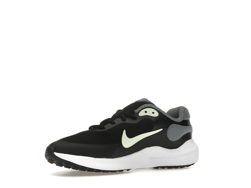 Nike Revolution 7 Black Smoke Grey White Barely Volt (GS)