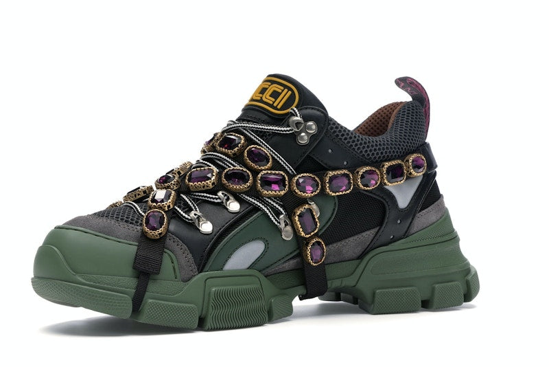 Gucci Flashtrek SEGA Green Removable Crystal