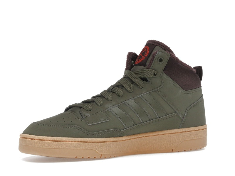 adidas Rapid Court Mid Winterized Olive Strata Shadow Brown Gum