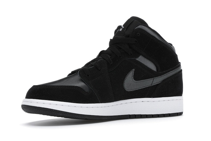 Jordan 1 Mid White Black Grey (GS)