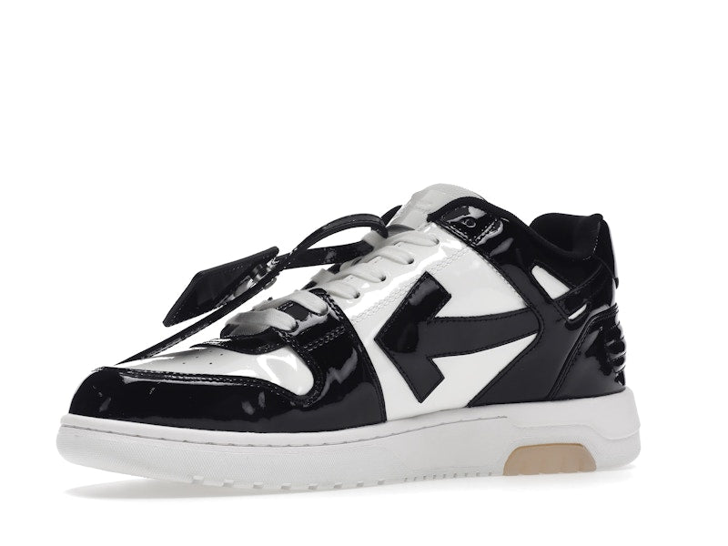 OFF-WHITE Out Of Office OOO Low Tops Patent Black White