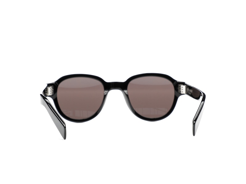 Saint Laurent Round-Frame Acetate Sunglasses Black/Black/Black (SL546-30013743-001)