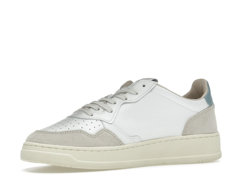 Autry Medalist Leather Low White Silver Blue