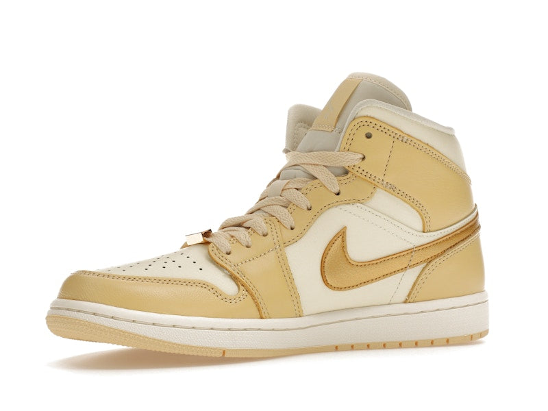 Jordan 1 Mid SE Pale Vanilla Metallic Gold (Women's)