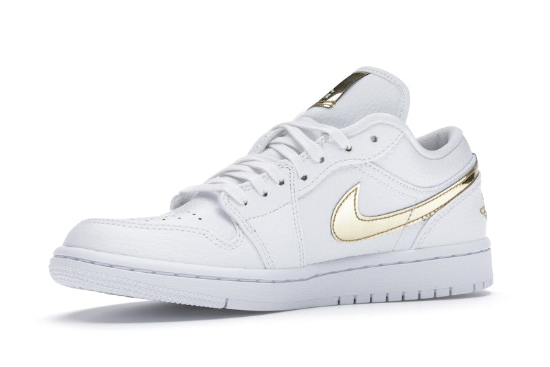 Jordan 1 Low White Metallic Gold (Women's)