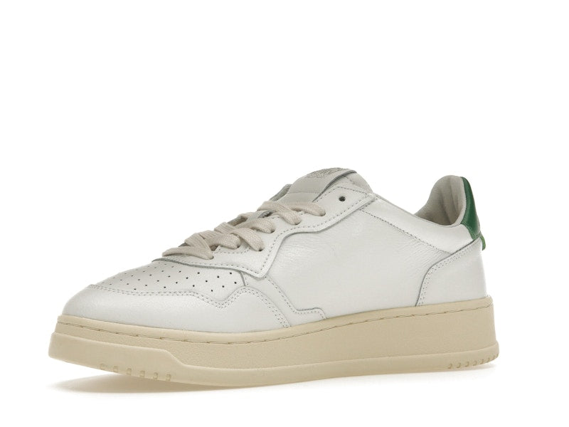 Autry Medalist Leather Low White Green