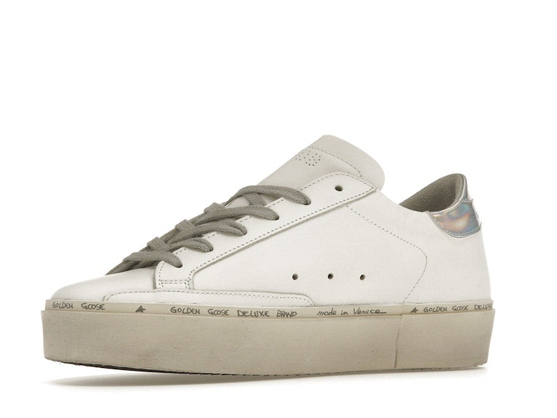Golden Goose Hi Star White Glitter Star Mirror Heel (Women's)