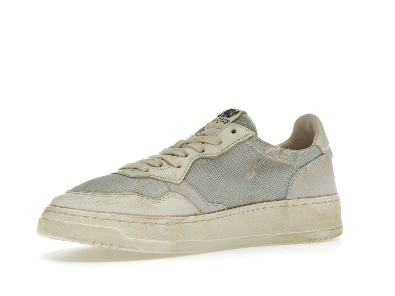 Autry Medalist Leather Low Grey White Super Vintage