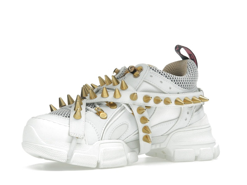 Gucci Flashtrek Chunky Leather Sneakers White Gold (Women's)
