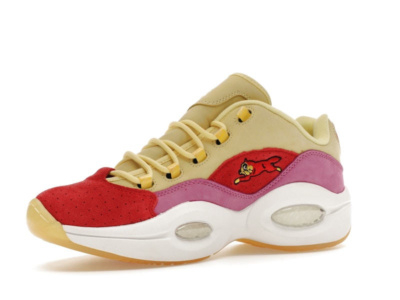 Reebok Question Low BBC Ice Cream Running Dog Yellow Red