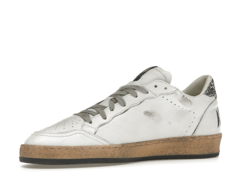 Golden Goose Ball Star White Silver Glitter (Women's)