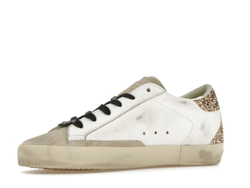 Golden Goose Super-Star White Silver Gold Glitter (Women's)