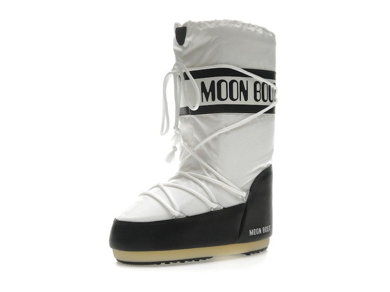 Moon Boot Icon Nylon Boot Black White