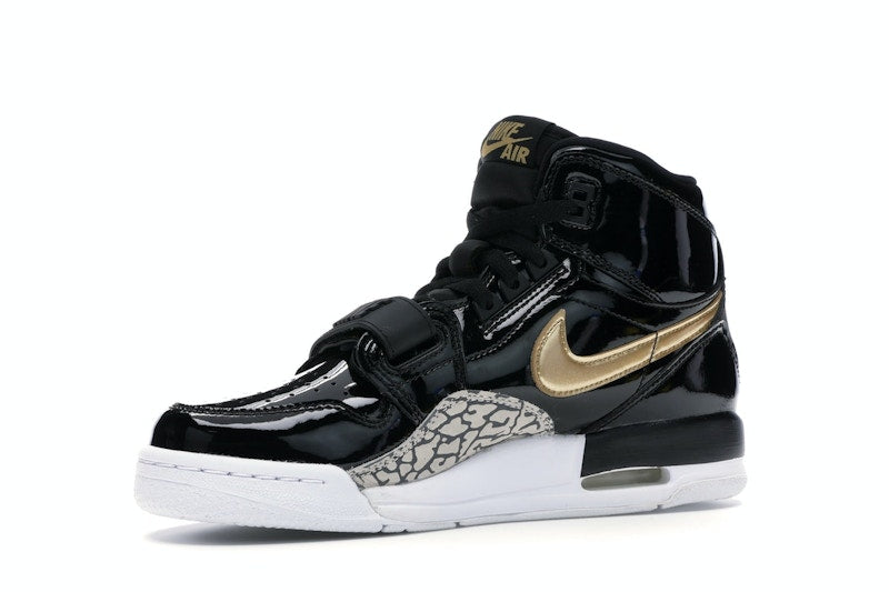 Jordan Legacy 312 Black Gold Patent (GS)