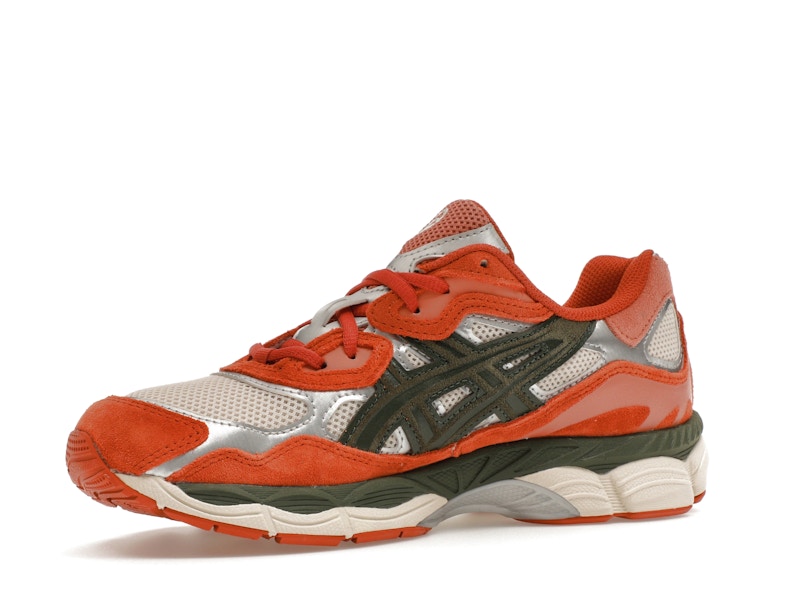 ASICS Gel-NYC Oatmeal Forest Green Orange