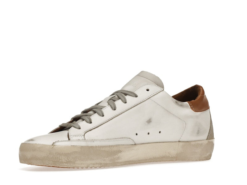 Golden Goose Super-Star White Vacchetta Tan Grey Suede Patch