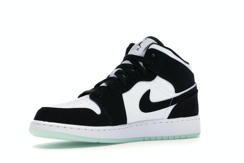 Jordan 1 Mid White Black Teal Tint (GS)