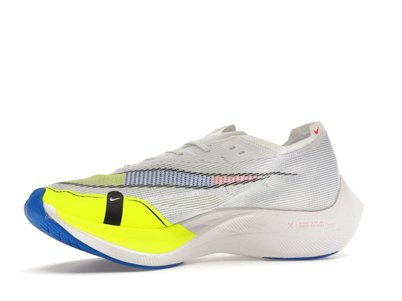 Nike ZoomX Vaporfly Next% 2 White Volt Racer Blue