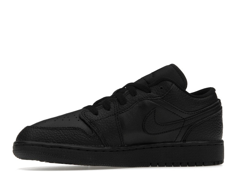 Jordan 1 Low Tumbled Leather Black (GS)
