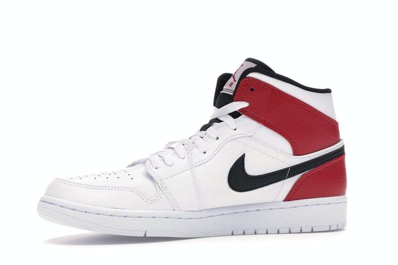 Jordan 1 Mid White Black Gym Red