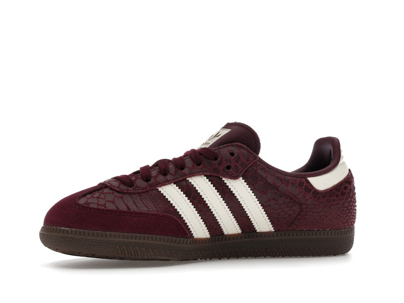 adidas Samba OG Snakeskin Maroon Cream White (Women's)