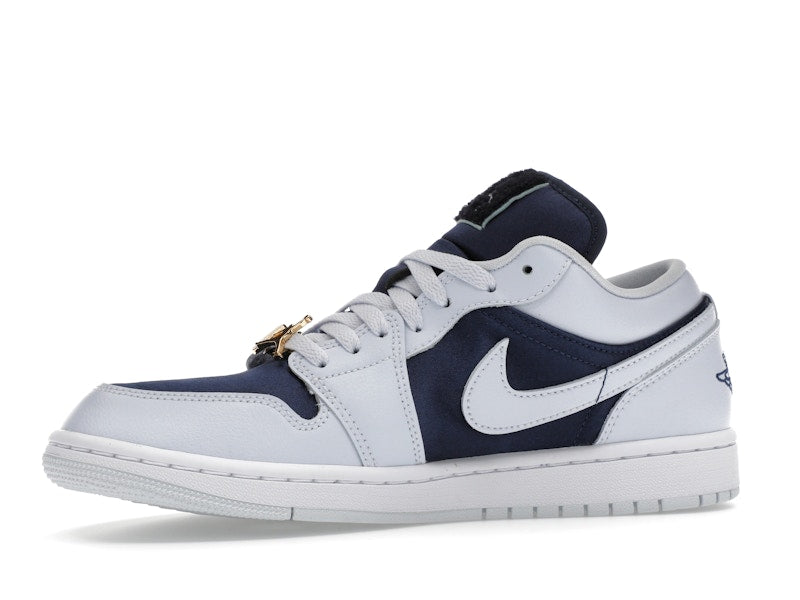 Jordan 1 Low SE Football Grey White Gym Red Midnight Navy (Women's)