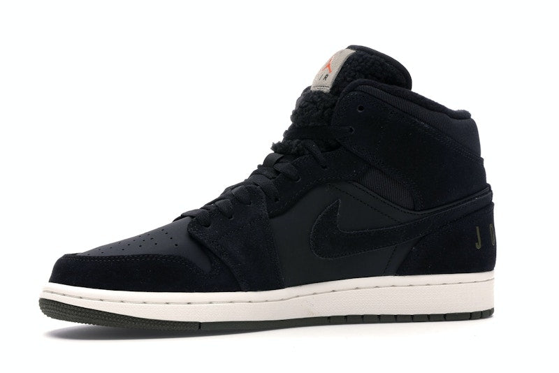 Jordan 1 Mid Black Olive Canvas