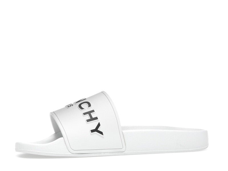 Givenchy Paris Flat Sandals White Black
