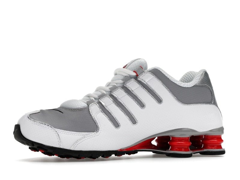 Nike Shox NZ White Red Metallic Silver