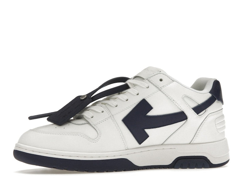 OFF-WHITE Out Of Office OOO Low Tops White Navy Blue