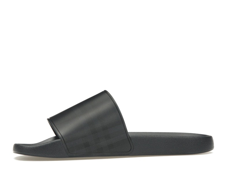 Burberry Embossed Logo Slides Dark Blue