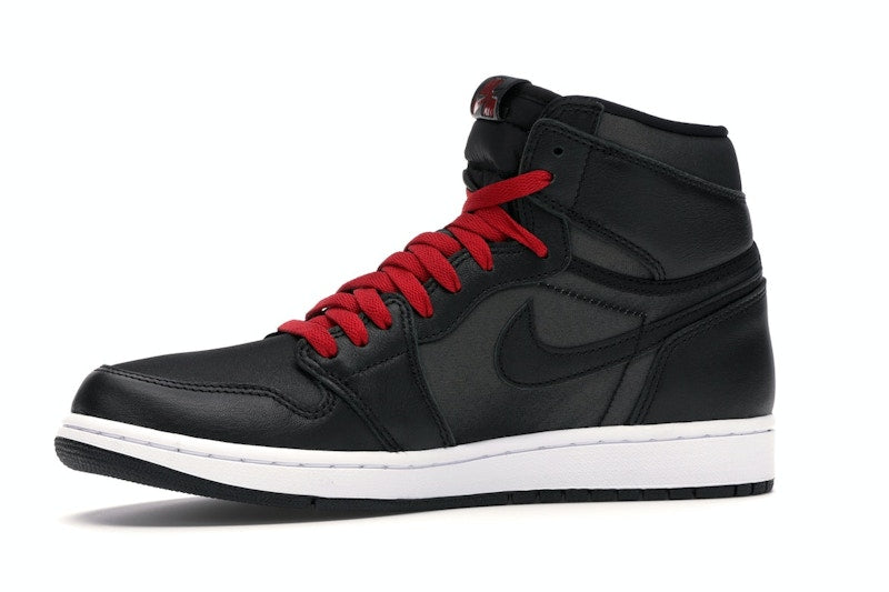 Jordan 1 Retro High Black Satin Gym Red
