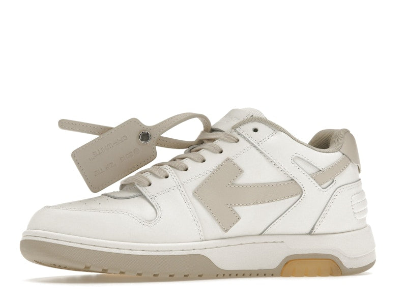 OFF-WHITE Out Of Office OOO Low Tops White Beige